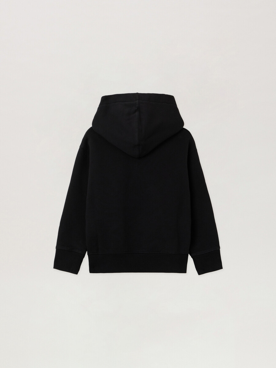 sweat à capuche à logo flou