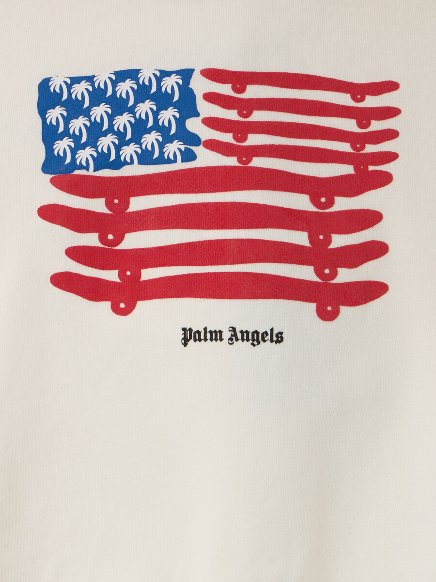 sweat à capuche à motif drapeau