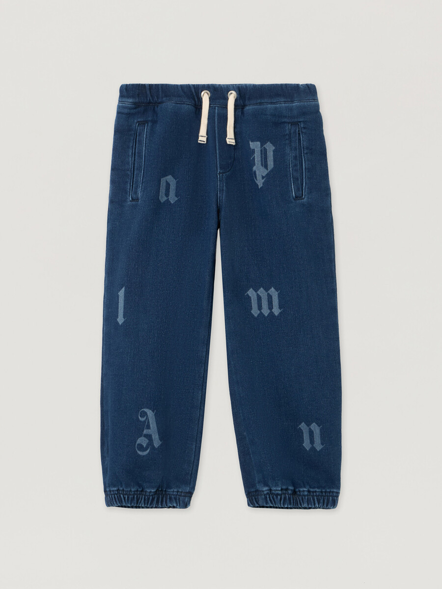 pantalon de survêtement délavé à lettres