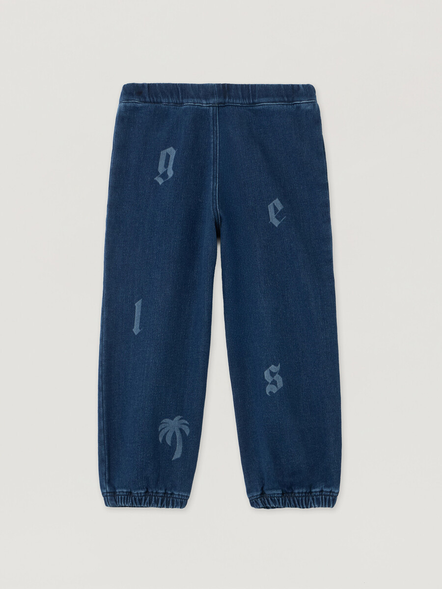 pantalon de survêtement délavé à lettres