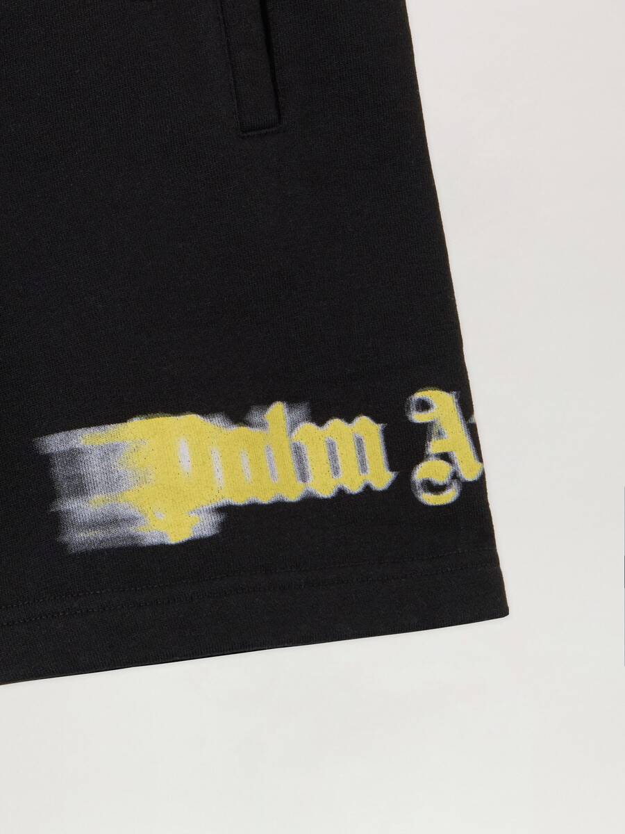 short de survêtement à logo flou