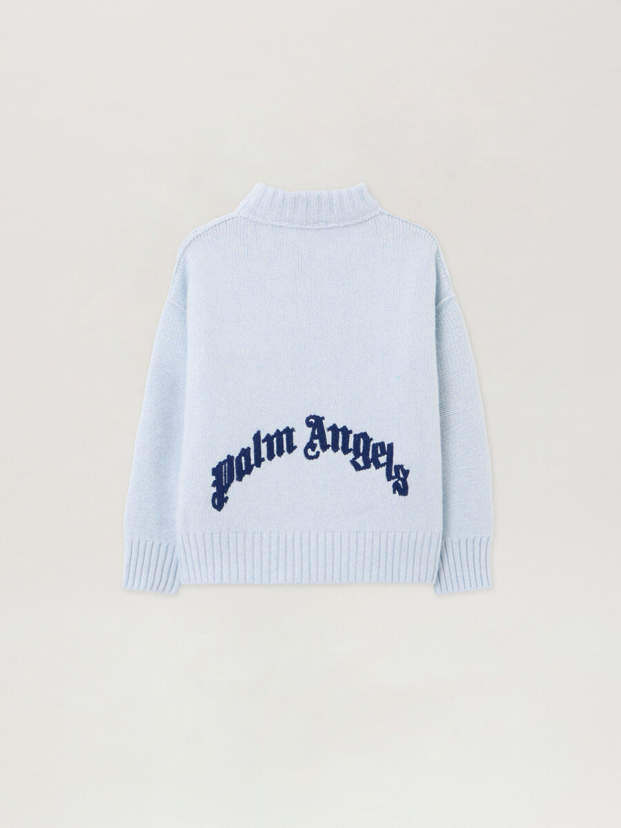 pull à logo incurvé