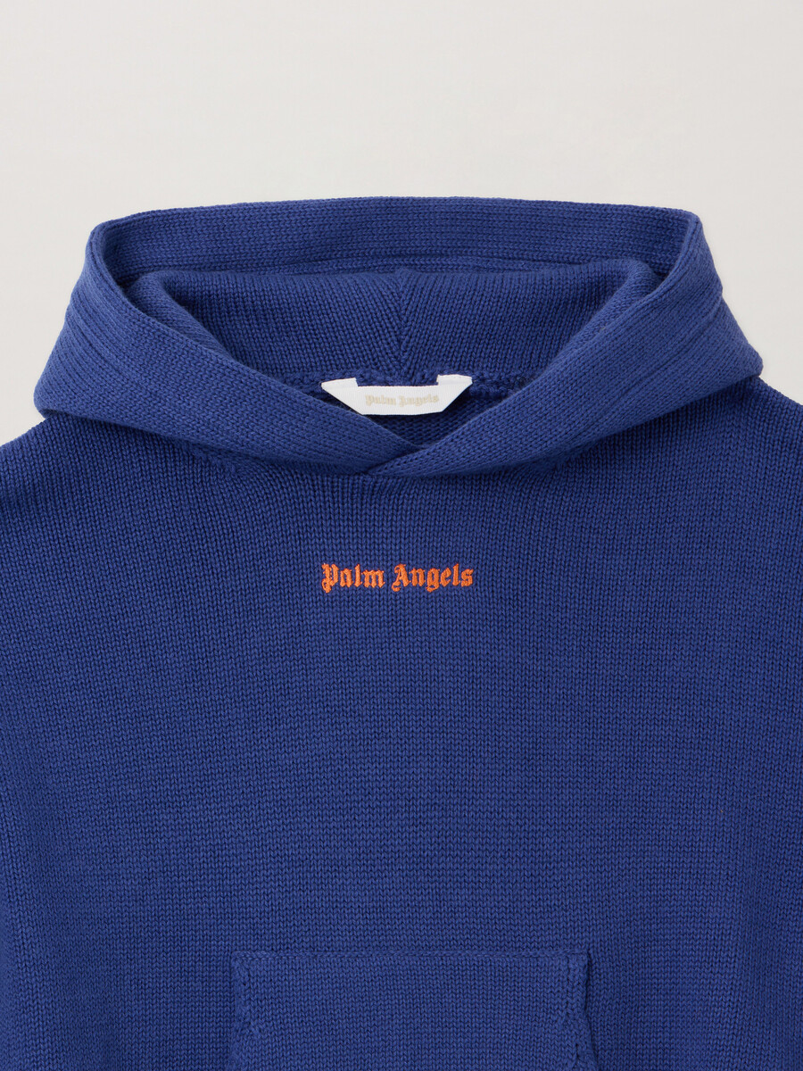 sweat à capuche en maille avec motif palmier