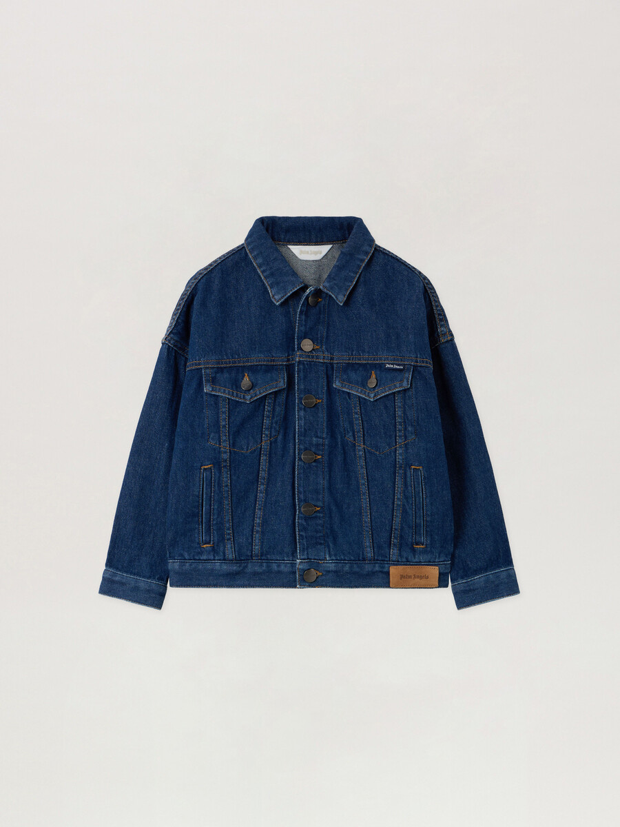 veste en jean à logo classique