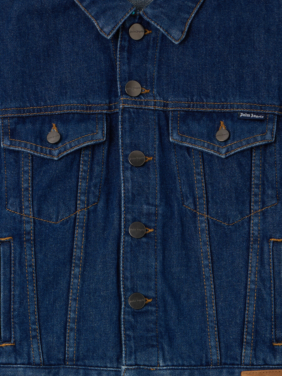 veste en jean à logo classique
