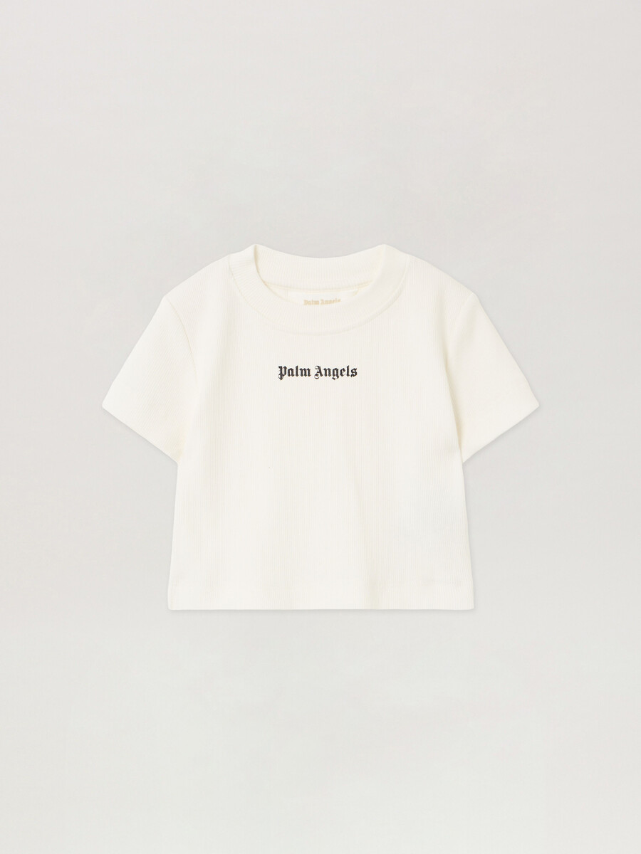 t-shirt bébé côtelé avec logo