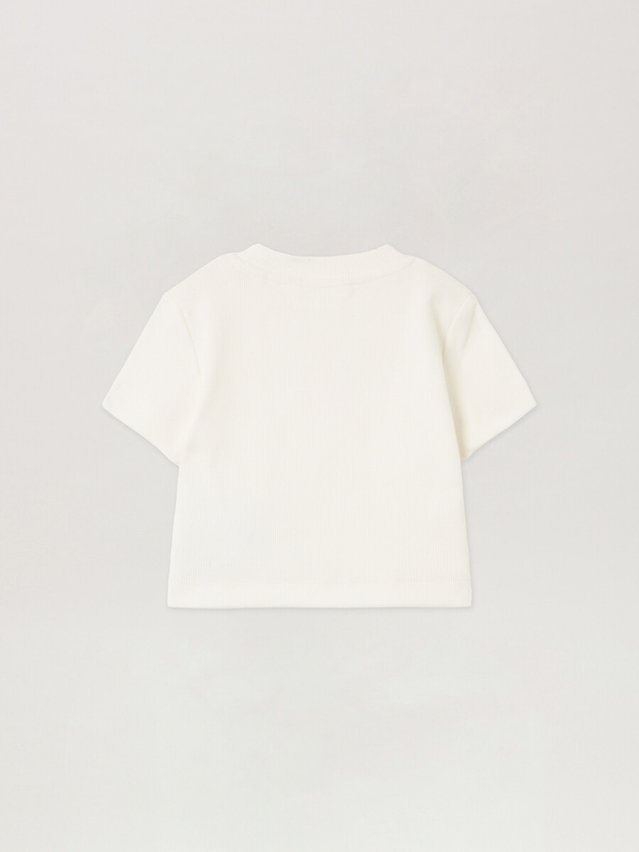 t-shirt bébé côtelé avec logo