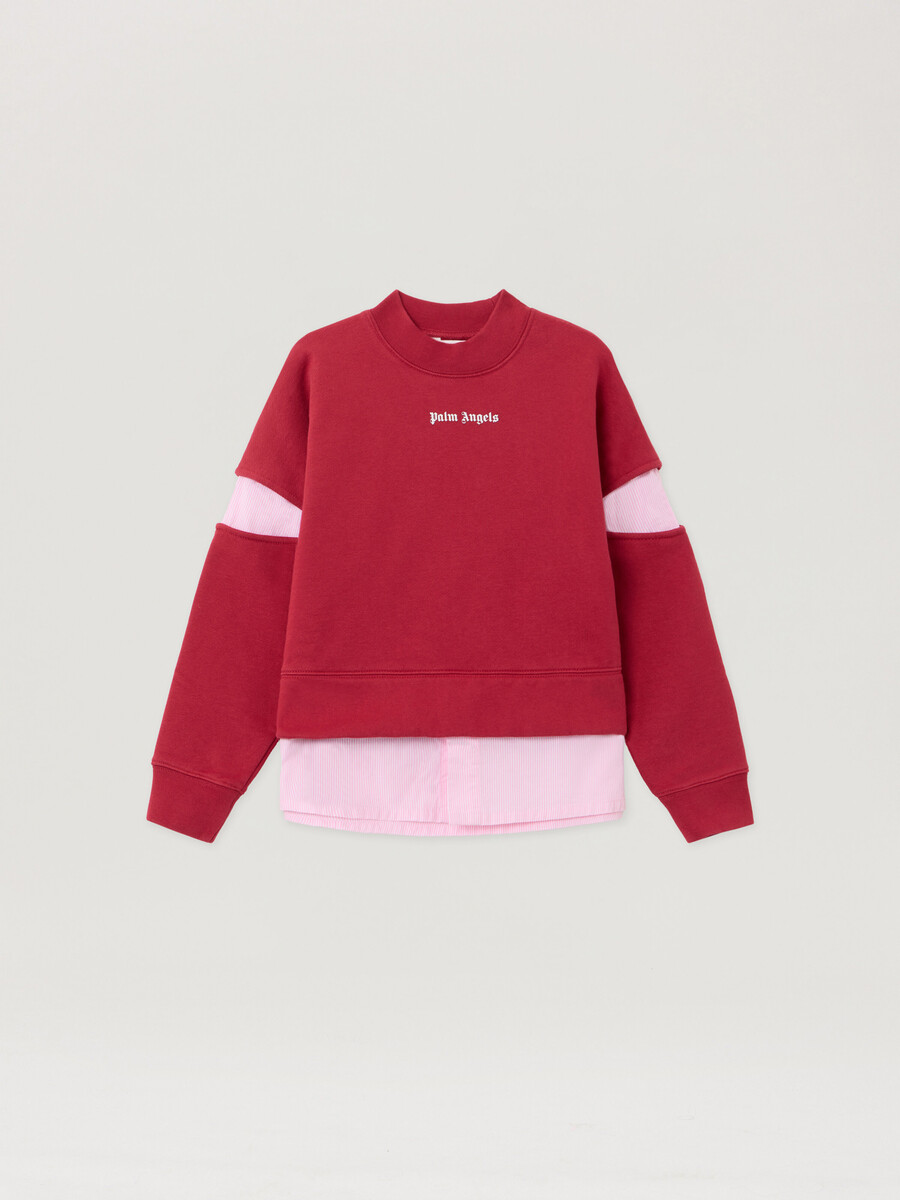 sweat-shirt hybride à rayures