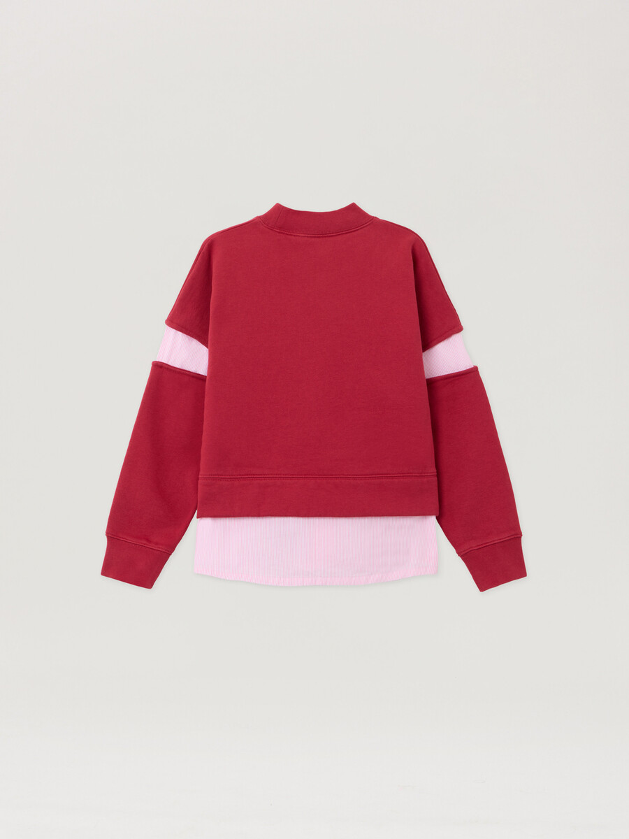 sweat-shirt hybride à rayures