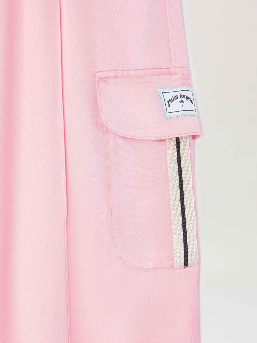pantalon cargo en satin pa track