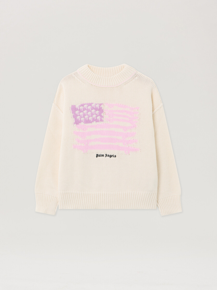 pull à motif drapeau