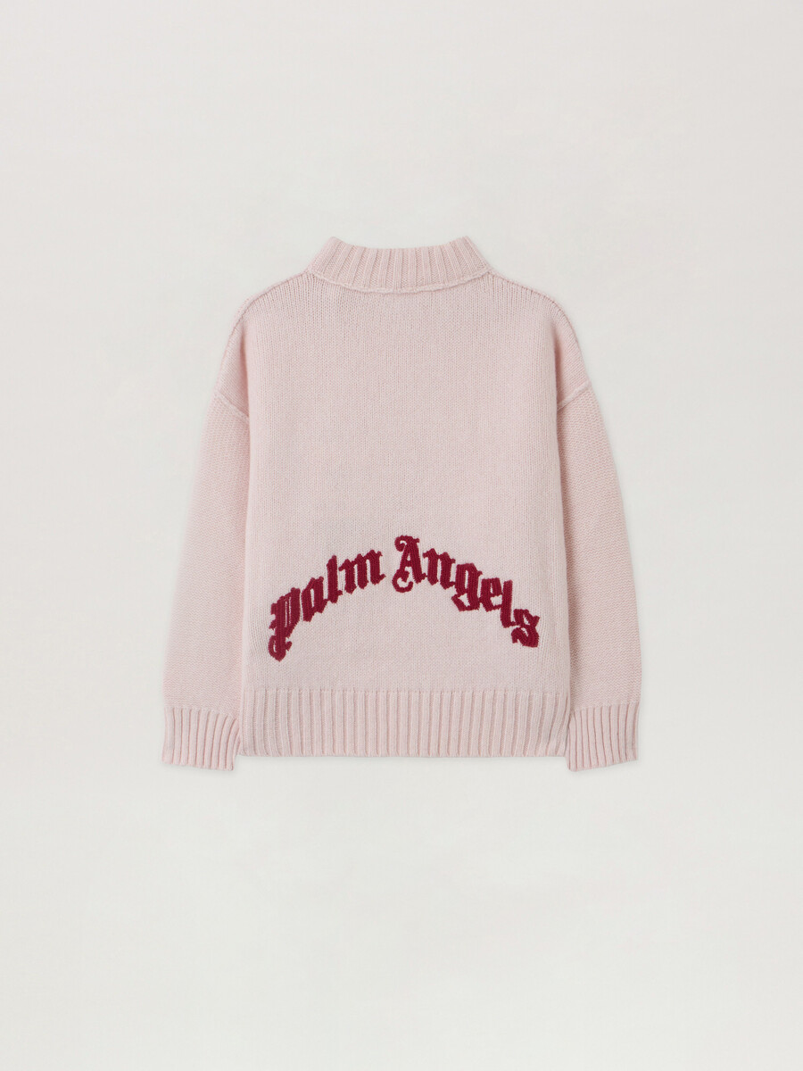 pull à logo incurvé